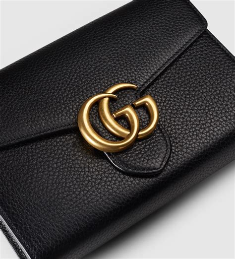 gucci bree leather wallet|Gucci marmont wallet black.